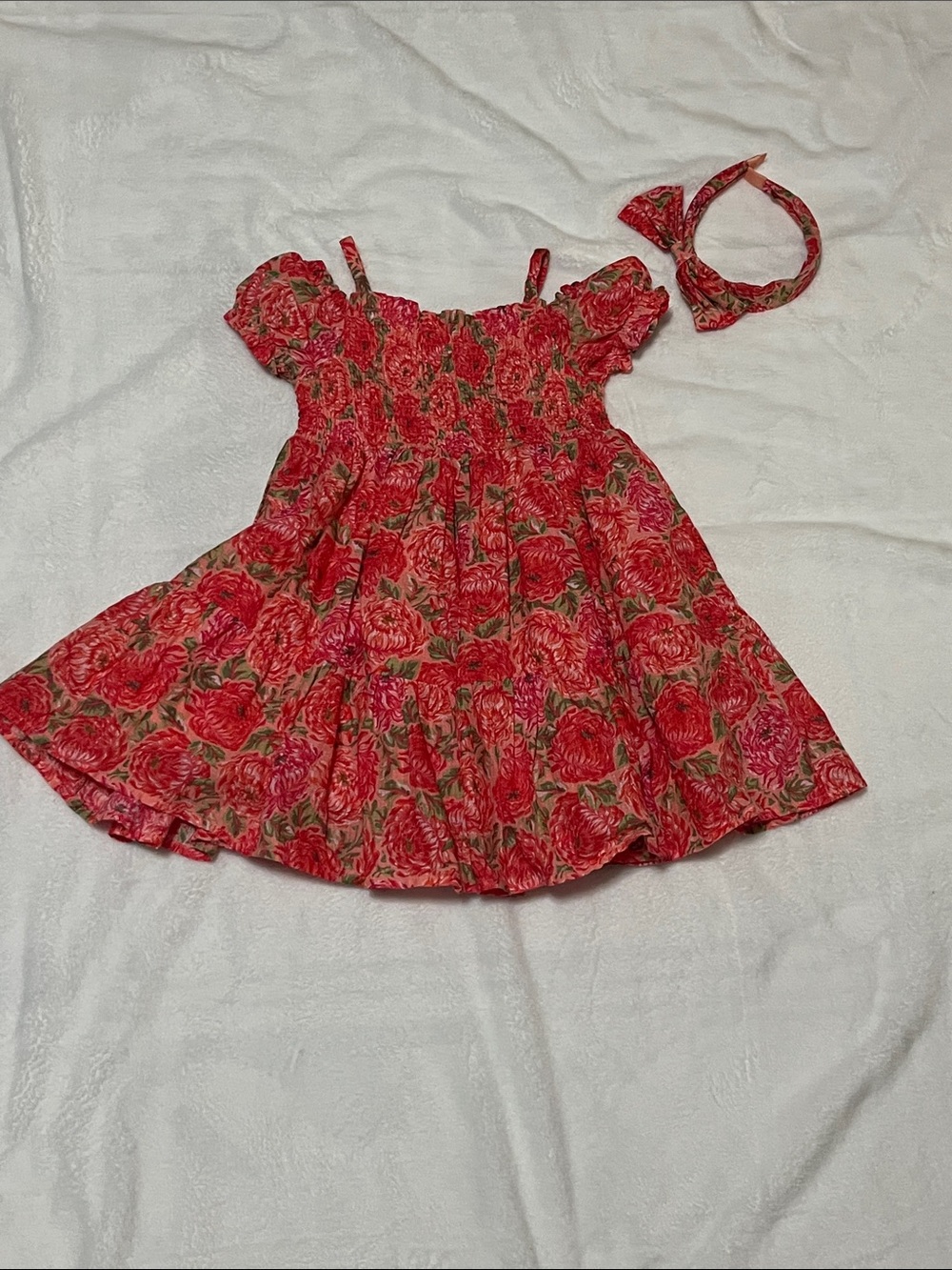 Haute Hippie Pink Floral Smocked Dress